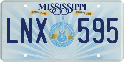 MS license plate LNX595