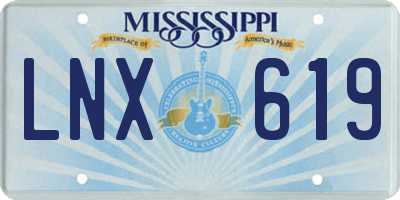 MS license plate LNX619