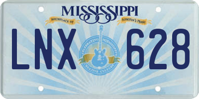 MS license plate LNX628