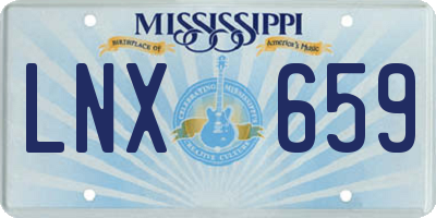 MS license plate LNX659