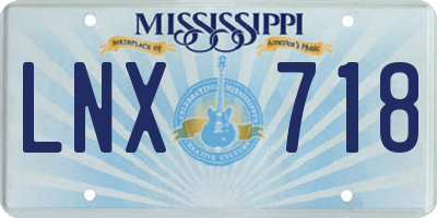 MS license plate LNX718