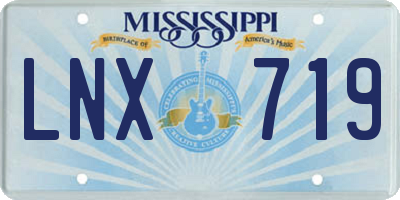 MS license plate LNX719