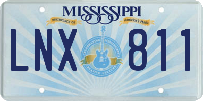 MS license plate LNX811