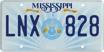 MS license plate LNX828