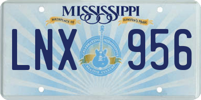 MS license plate LNX956