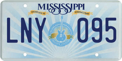 MS license plate LNY095