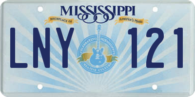MS license plate LNY121