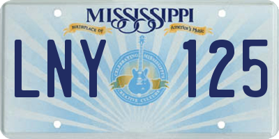 MS license plate LNY125