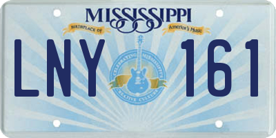 MS license plate LNY161