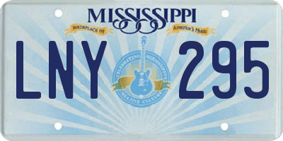 MS license plate LNY295