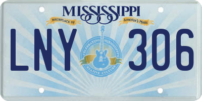 MS license plate LNY306