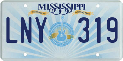MS license plate LNY319