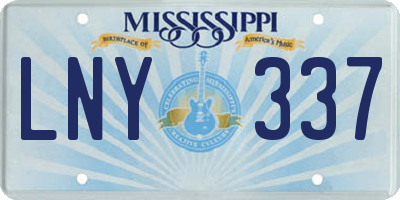 MS license plate LNY337