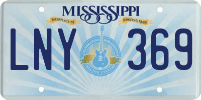 MS license plate LNY369