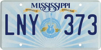 MS license plate LNY373