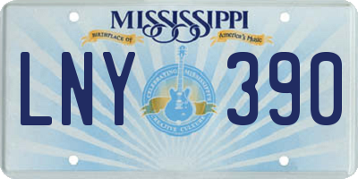 MS license plate LNY390