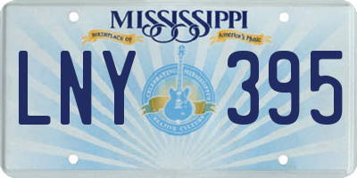 MS license plate LNY395