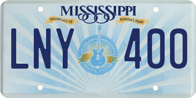 MS license plate LNY400