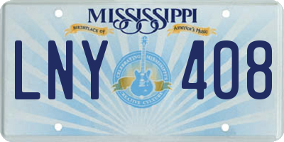 MS license plate LNY408