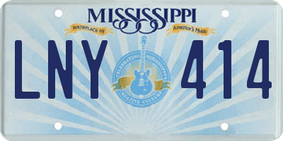 MS license plate LNY414