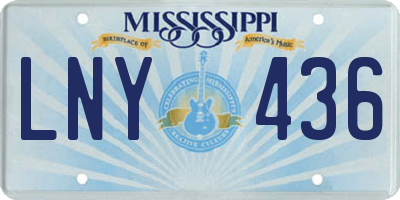 MS license plate LNY436