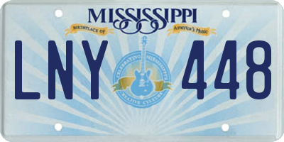 MS license plate LNY448