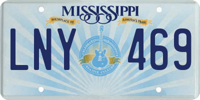 MS license plate LNY469