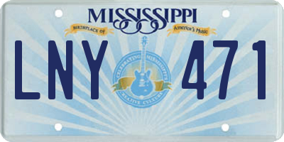 MS license plate LNY471