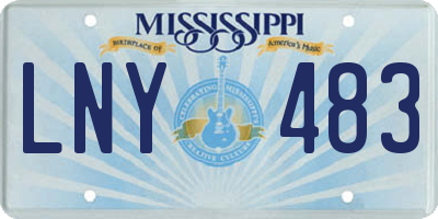 MS license plate LNY483