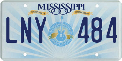 MS license plate LNY484