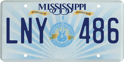 MS license plate LNY486