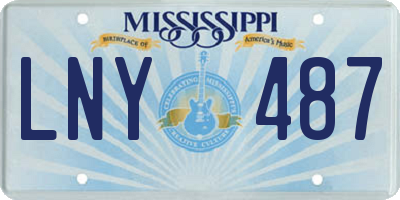 MS license plate LNY487