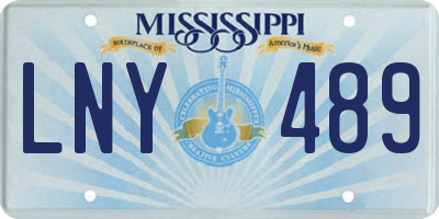 MS license plate LNY489