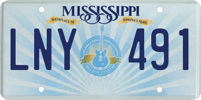 MS license plate LNY491
