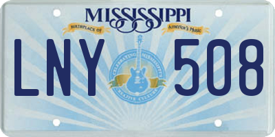 MS license plate LNY508