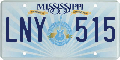 MS license plate LNY515