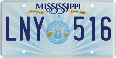 MS license plate LNY516