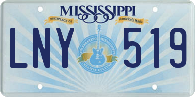 MS license plate LNY519