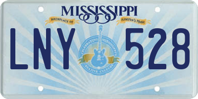 MS license plate LNY528