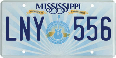 MS license plate LNY556
