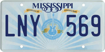 MS license plate LNY569