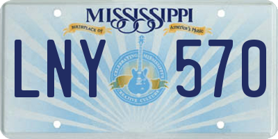 MS license plate LNY570