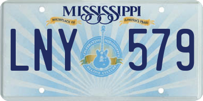 MS license plate LNY579