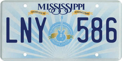 MS license plate LNY586