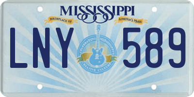 MS license plate LNY589