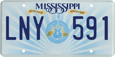 MS license plate LNY591