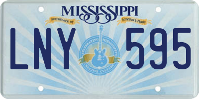 MS license plate LNY595