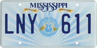 MS license plate LNY611