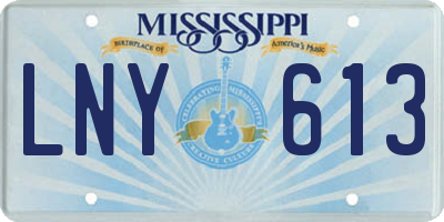 MS license plate LNY613