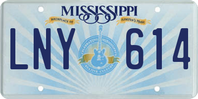 MS license plate LNY614